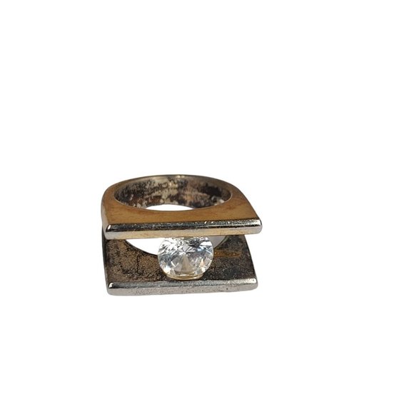 Givenchy Rhinestone Estate Ring Size 7 - Picture 1 of 9
